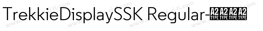 TrekkieDisplaySSK Regular字体转换